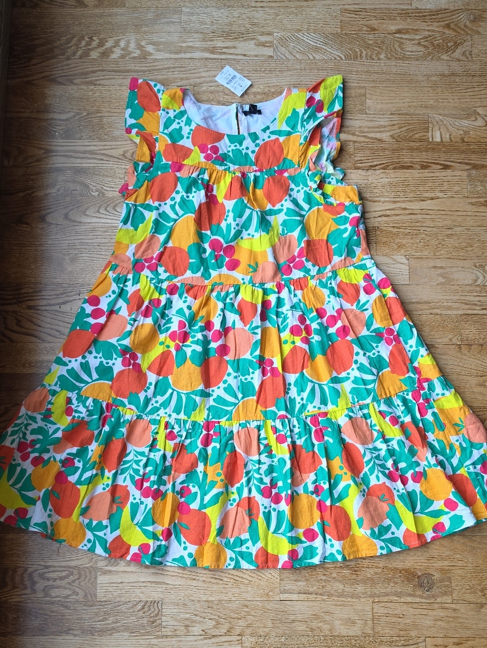 (8) NWT J. Crew Tiered Fruity Dress Tropical Vacation Summer Special Bright